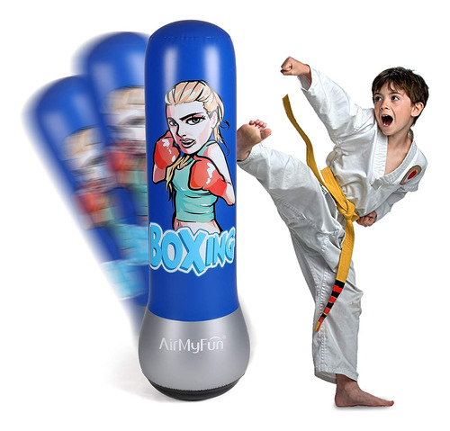 Airmyfun Saco De Boxeo Inflable Para Niños, Juguete De Boxeo
