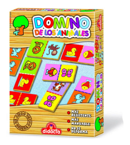 Domino De Los Animales Didacta Con Divertidos Colores