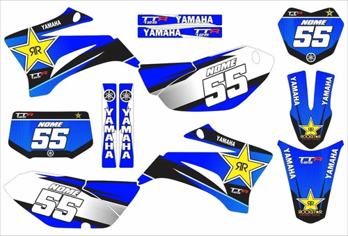 Adesivos Laminado Motocross Trilha Para Yamaha Ttr 125 19970 Cor Azul