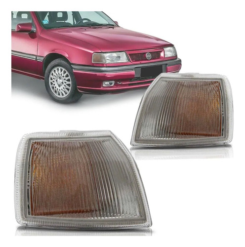 Par Pisca Vectra 1993 Até 1996 Cristal Com Cúpula Âmbar (ht)