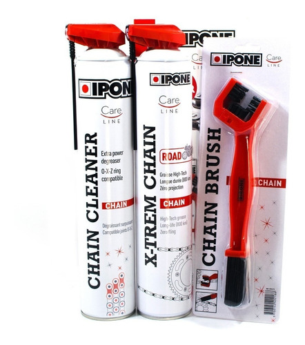 Kit Limpieza Lubricante Cadena + Cepillo Ipone En Mg Bikes