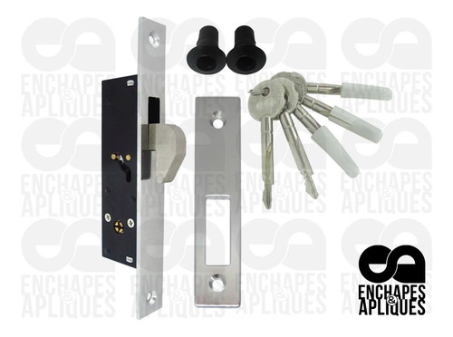 Imagen 3 de 4 de Cerradura Chapa De Incrustar Pico Loro Puerta Corrediza