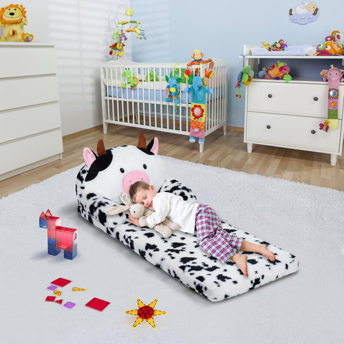 Sofa Plegable 2 En 1 Para Niños Lindo Y Cómodo Vaca
