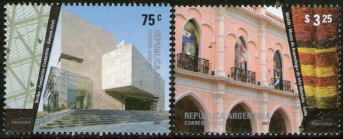 Argentina 2 Sellos Mint Museos Malba Y Alta Montaña Año 2007