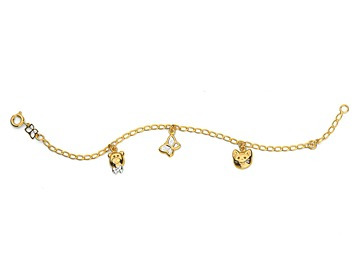 Pulseira Infantil Fio Grumet Elo Ouro Rommanel