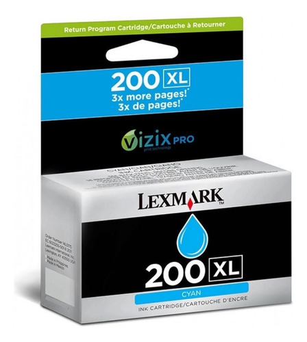 Cartucho Lexmark 200xl Cyan Original 14l0175 L Pro 4000 5500