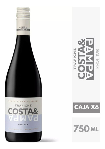 Vino Tinto Trapiche Costa & Pampa Pinot Noir - Caja X6