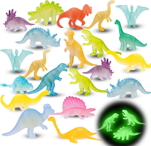 Mini Dinosaurios Juguetes 48 Piezas Que Brillan En La Os Dns