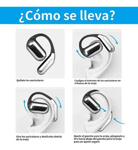 Audífonos Ai Traductores 150 Amable Traductor Idiomas Auriculares Inalámbricos Bluetooth Deportivos Manos Libres Cancelación Del Ruido Open-ear Headset Micrófono Hd Integrado Con Ganchos Color Negro