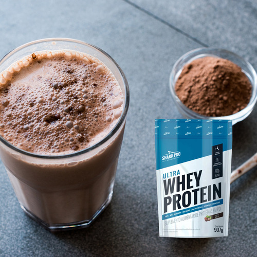 Kit 3 Whey Protein 100% Shark Pro Ultra Concentrado 900g