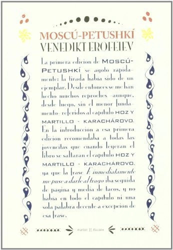 Moscu Petushki, De Venedikt Erofeiev. Editorial Marbot En Español