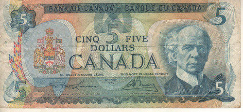 Canadá Billete De 5 Dólares Año 1979 - Pick 92a - Vf++
