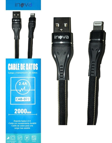 Imagen 3 de 10 de Kit Funda Cargadora iPhone 11 Mas Cable De 2 Metros