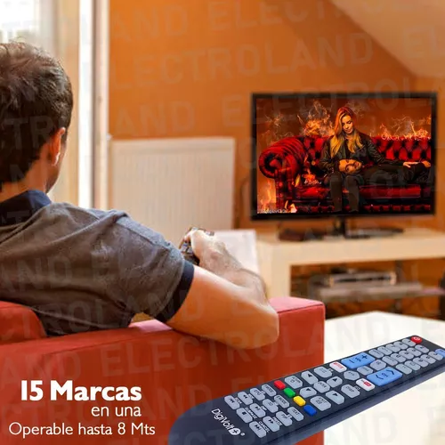 MANDO TV UNIVERSAL 15 EN 1 CON LUZ LED