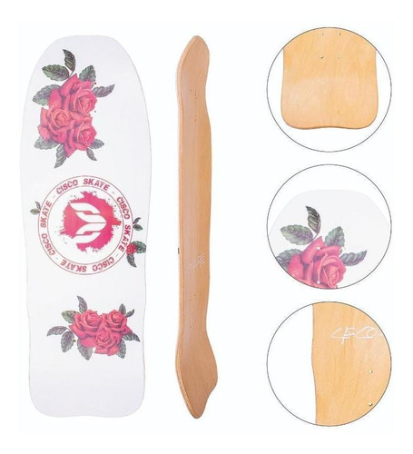 Shape Cisco Skate Old School Roses 10 Branco 10