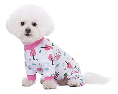 Ropa De Navidad Para Cachorros Blancos, Pijamas