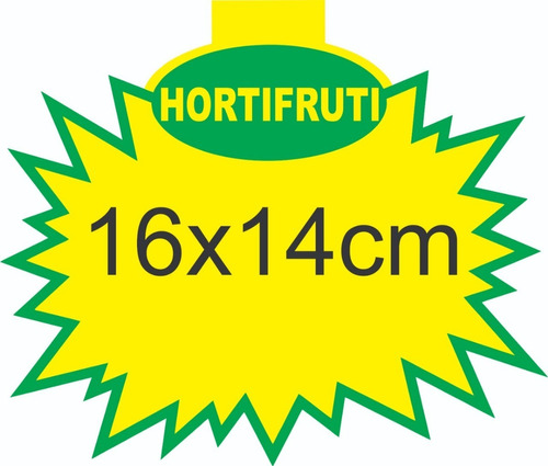 Cartaz Splash Hortifruti 16x14 Cm - 100 Pçs