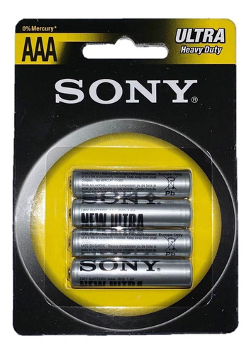 Pilas Aaa Sony Ultra Hd, 1.5v Carbon Zinc, Caja X 48 Unid.