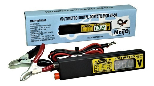 Voltímetro Control De Batería  6 12 Y 24v S/pila,marca Neijo