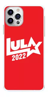 Capinha Celular Lula 2022 Simbolo Branco Fundo Vermelho