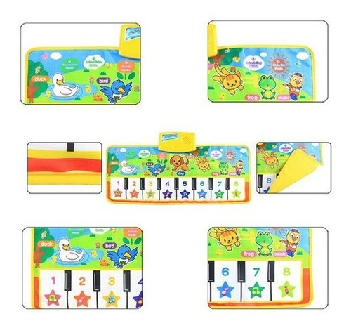 Imagen 5 de 9 de Alfombra Piano Musical Infantil , Educativo Teclado Niños
