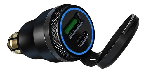 Adaptador Carregador Usb E Tipo C Padrão Moto F800 Gs 1200 Cor Preto