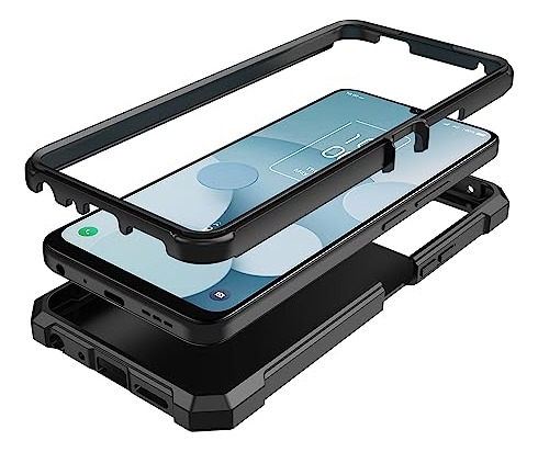 Funda Para Tcl 40xl 40t Jitterbug Smart 4 Negro Frosted Poli