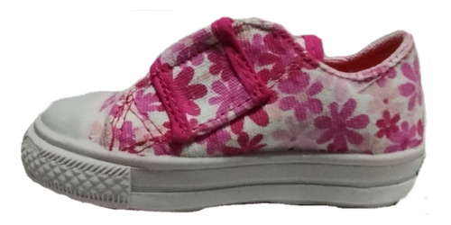 Zapatillas Greep Belcro Rosa Flores Talle 19 Y 20