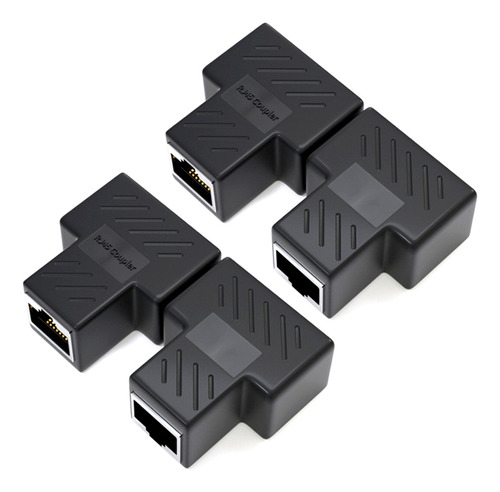 Conector Divisor Ethernet Rj45, 4 Unidades, Adaptador Diviso