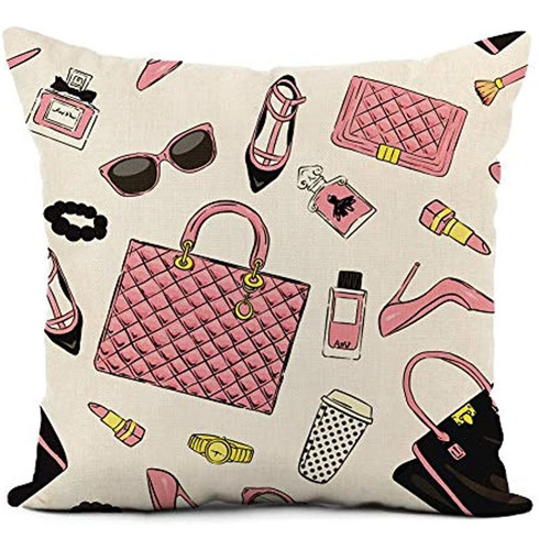 Rouihot Lino Throw Pillow Cover Zapatos De Mujer Accesorios 