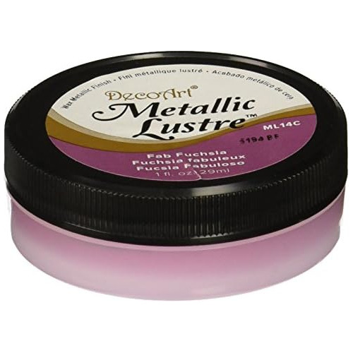 Acabado De Cera Brillo Metálico, 1 Oz, Fab Fuchsia