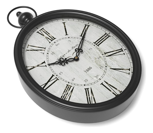 ~? Reloj De Pared Retro Ovalado Menterry, Estilo Vintage Rús