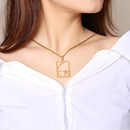 Hisatan Unisex Acero Inoxidable Chapado En Oro Geometría Fib
