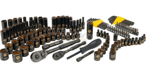 Stanley Juego De Dados Cromado Negro 123 Piezas Xtreme C