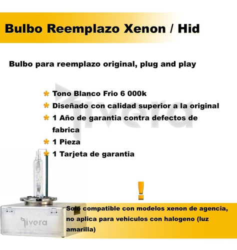 Bx Bulbo Xenon Hid Reemplazo Audi Q3 2017 D5s