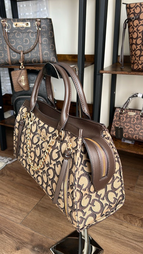 Guess Bolso Fg947306 Con Logo, Color Marrón