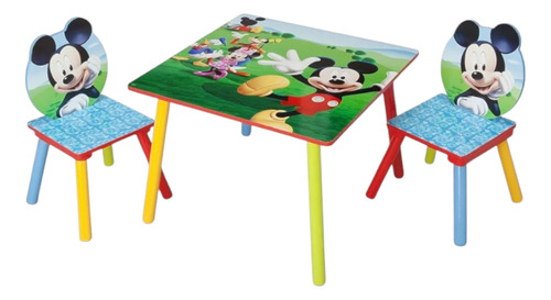 Mesa Mesita Niños Mickey Mouse 2 Sillas