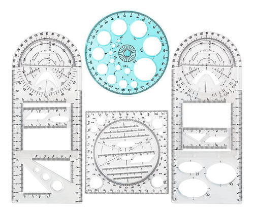 Regla Geométrica Multifuncional, Herramientas De Dibujo De P