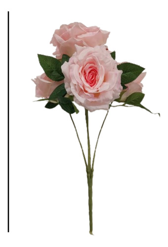 25 Ramo De Rosa Artificial, Decoración, Eventos, Mayoreo Rosa Pálido