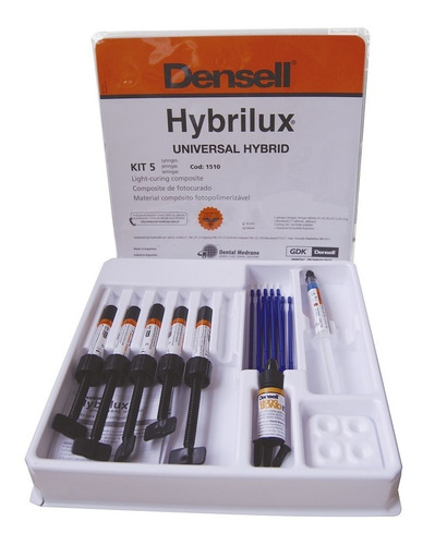 Kit Composite Hybrilux 5 Jeringas Odontología Monobond Gel