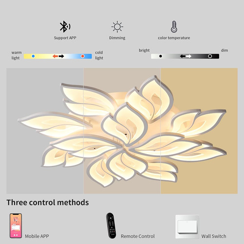 Lámpara De Techo En Forma De Flor, Regulable, Moderna, Con C