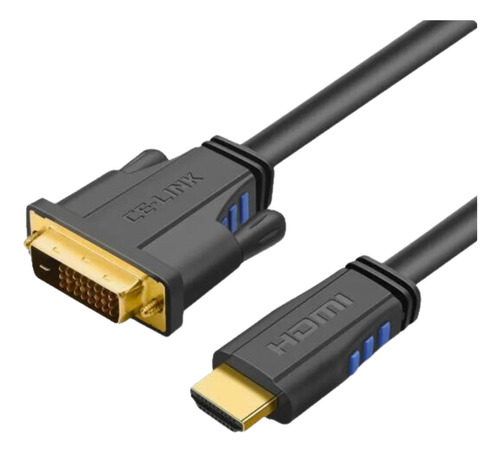 Cabo Hdmi X Dvi 24+1 10 Metros Ce-link 1080p Bi-direcional