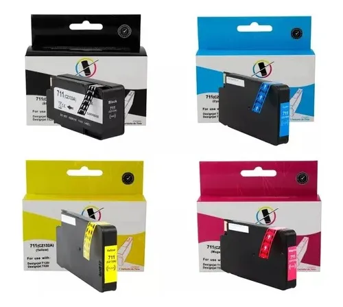 comprar Kit 4 Cartucho 711xl 711 Para Plotter T120 T520 711 170