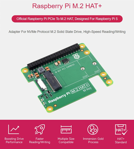 Adaptador Ssd M.2 Hat P/ Raspberry Pi 5 Ueekkoo