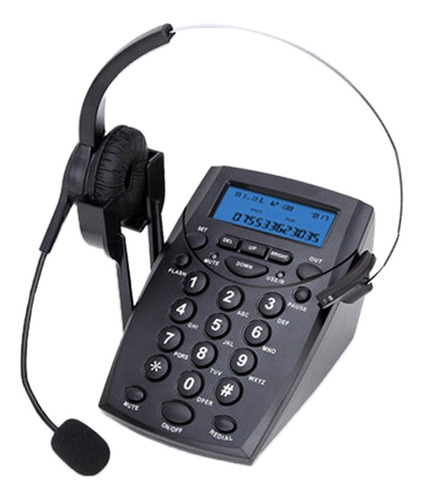 Imagen 3 de 6 de Teléfono Lcd Con Auricular Monoaural Con Cable Para
