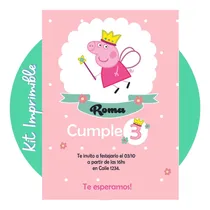 Comprar Kit Peppa Cumpleaños Candybar Imprimible Personalizado