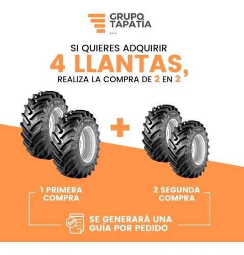 2 Llantas 4.80-12 Remolque Rin 12 6 Capas