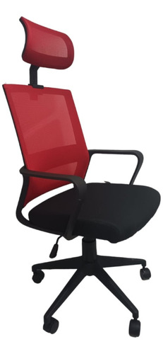 Imagen 1 de 6 de Silla De Oficina Ejecutiva Desk Color Rojo