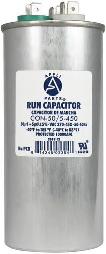 Condensador/ Capacitor De Marcha 50+5 Mfd 370-450vac Redondo