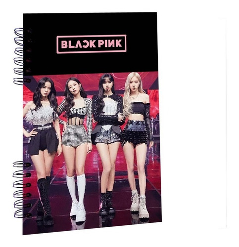 Cuaderno K-pop Black Pink Blink Argollado Cuadriculado